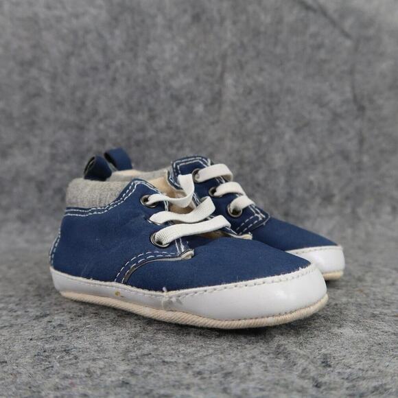 Old Navy Shoes Baby Sneakers High Top Navy Blue Size 2 3-6 Months Infant Kids - Picture 1 of 10